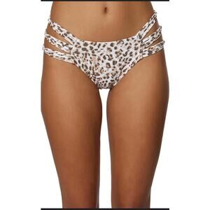 O'Neil Juniors' Leo Boulders Animal-Print Straps Bikini Bottoms small
